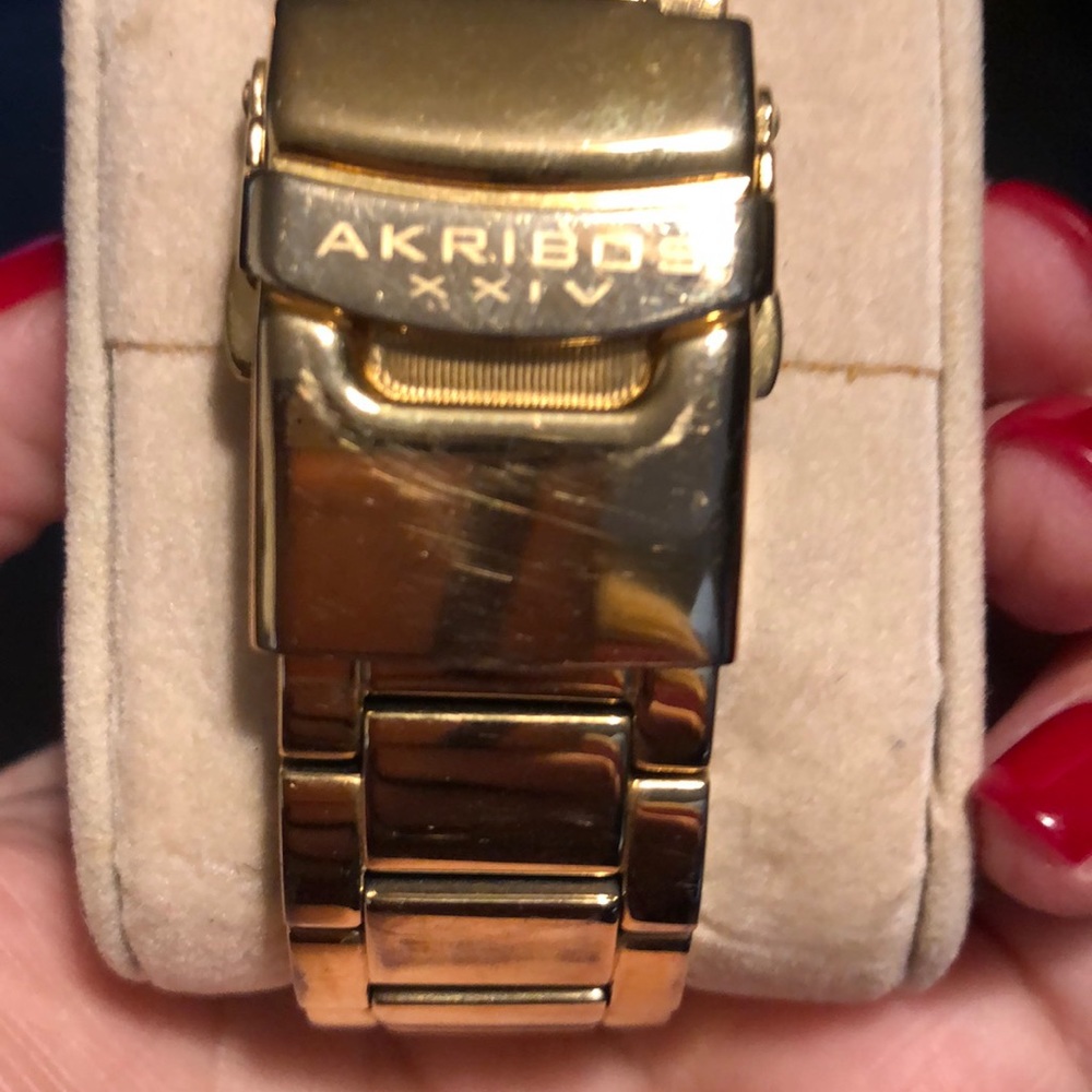 COPY - Akribos XXIV Gold skeleton watch - Picture 5 of 5